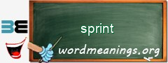 WordMeaning blackboard for sprint